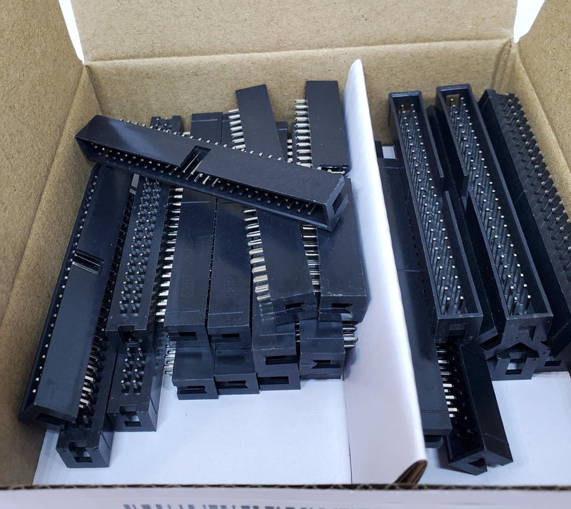 [Australia - AusPower] - 25-Pack 50P DC3 2.54mm 0.1" Pitch 50 Pins Male Box Headers 2x25 Dual Rows 50 Pins Male Straight Pin PCB DIP, Double-Row 2x25 50-P 2.54 mm DCS IDC Connector 