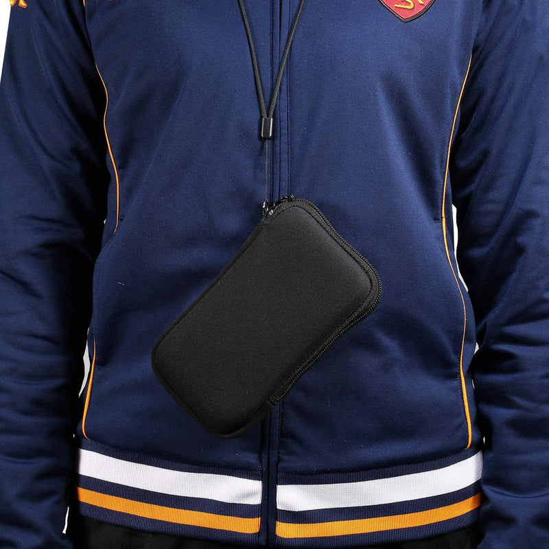 [Australia - AusPower] - Neoprene Phone Sleeve Case Zipper Cell Phone Pouch For Samsung Galaxy A54 A53 A34 A15, S24 Ultra S24+ S23+ S22+ S23 FE S21 FE S20 FE, iPhone 15 Pro Max 14 13 Pro Max 15 Plus, Pixel 7 8 Pro -L Black Large 