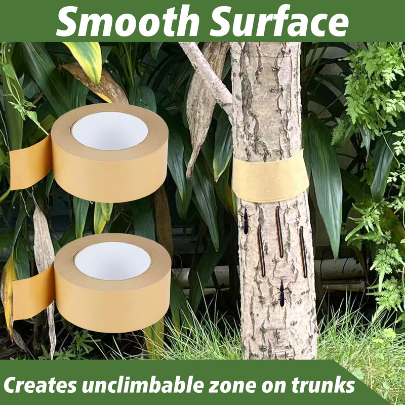2 Packs 165 Ft x 2 Inch Tree Trunk Wrap Tape, Tree Wrap Roll Tape for Fruit Trees, Suitable for Garden, Backyard and Orchard, Waterproof & Adhesive
