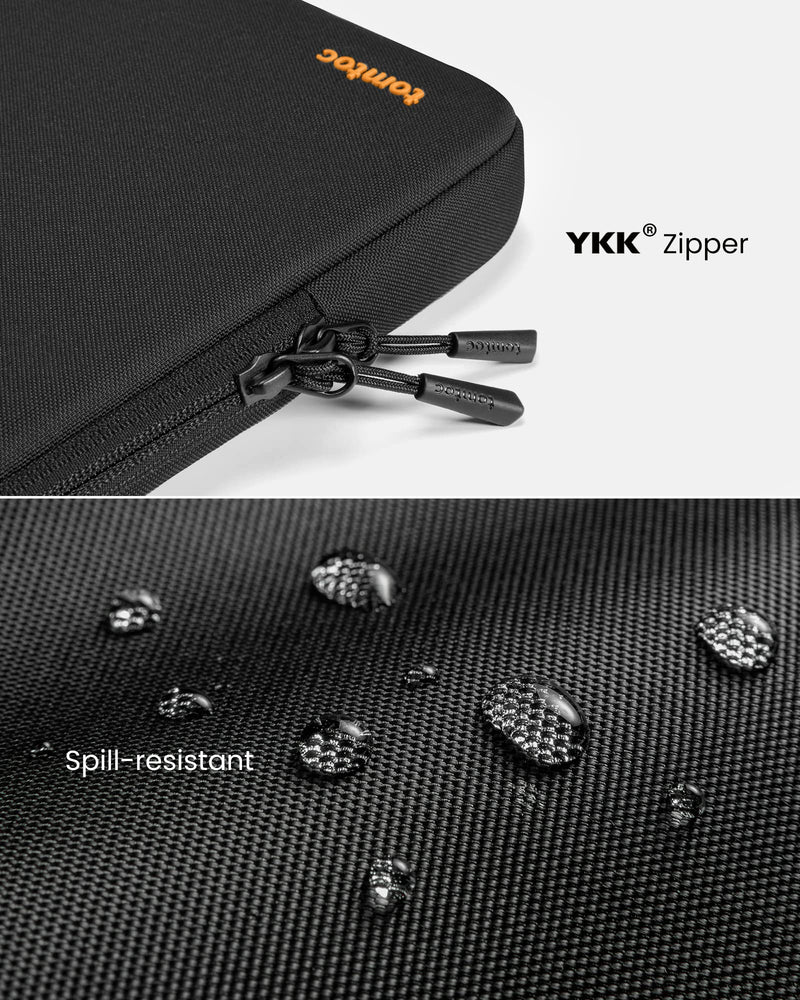 [Australia - AusPower] - tomtoc 360° Protective Laptop Sleeve for 13.5-14.4 Inch Surface Laptop Studio/6/5/4/3, Surface Book, Water-Resistant Laptop Case for Acer Aspire/Swift 14, ASUS Vivobook/Zenbook 14, Jumper EZbook X3 Black 