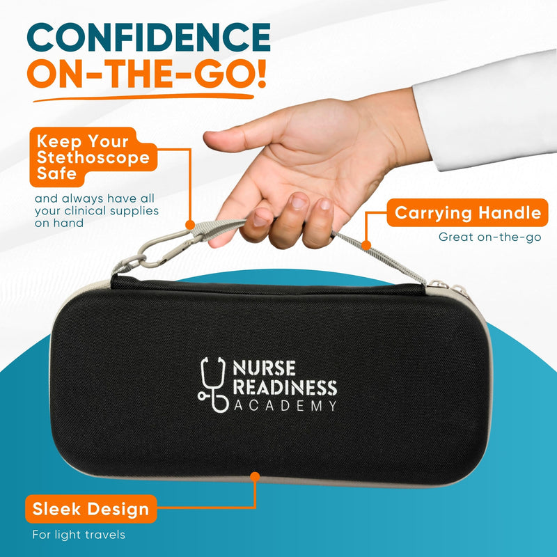 [Australia - AusPower] - Complete Nursing School Bundle: Clinical Supply Kit Including Stethoscope Case, Trauma Shears, Bandage Scissors, Penlight, Mini Sharpie, and More - Perfect Gift for Student Nurses and RN Graduation 