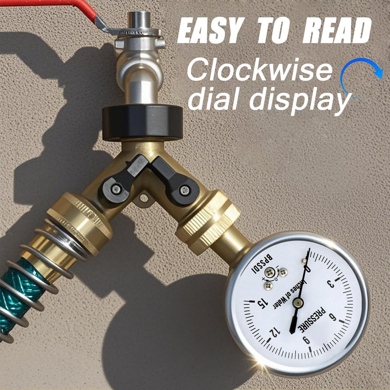 0-15 Inches of Water Column Gauge, Low Pressure Gauge, Capsule Gauge, 304 Stainless Steel Case, 2.5" Dial Size, 1/4" NPT Lower Mount, Zero Adjustment, for Air Water Gas Pressure Test 0-15inH2O（includes tape）