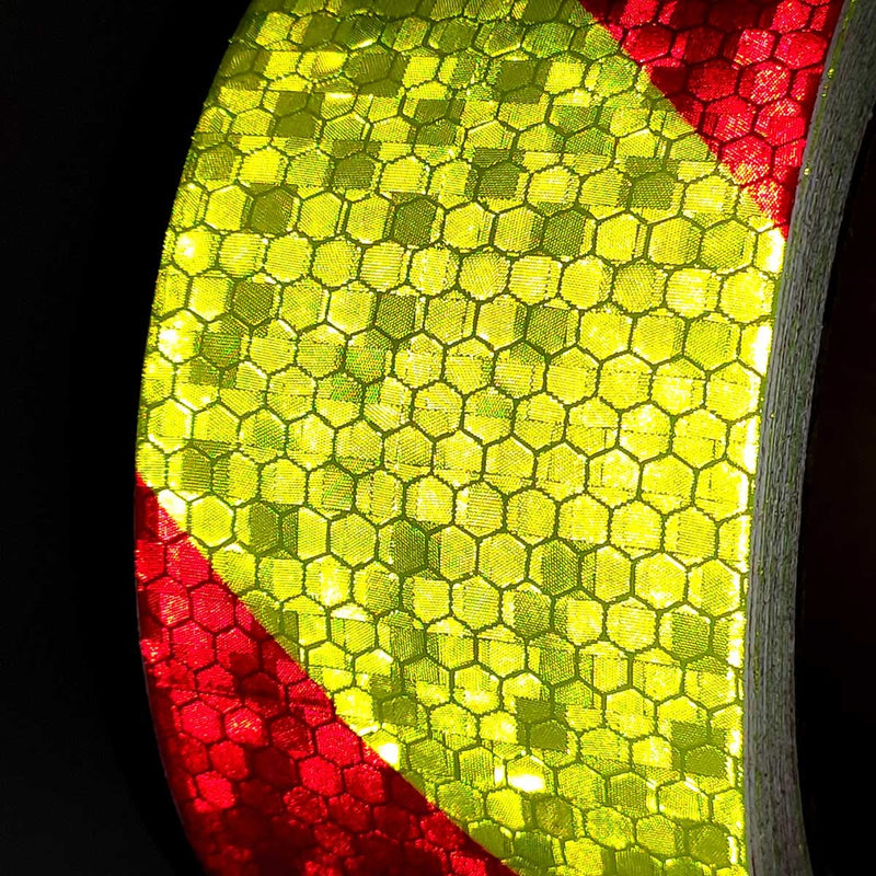 AISEY Reflective Tape Conspicuity Waterproof Yellow/Red Safety Caution Strips Tape Outdoor, Reflector Hazard Tape Stickers, Trailer Reflectors 2” X 30ft reflective tape yellow 2"x30ft
