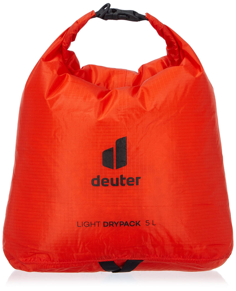 Deuter Light Drypack, Water-Resistant Ripstop Roll-Top Dry Pack Sack Keeps Gear Dry for Hiking, Trekking, Camping & Kayaking 20 L Tin