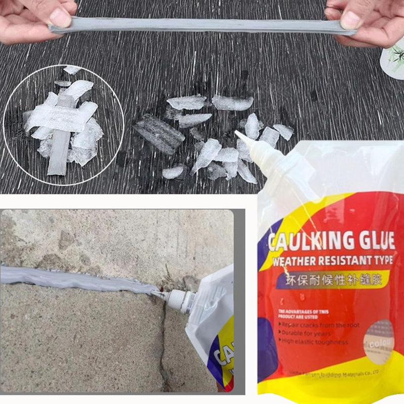 Slab Concrete Crack Waterproof Repair Sealant, Caulking Glue for Concrete, Concrete Sealer, Gray Concrete Patch, Outdoor Concrete Crack Filler - 0.45 qt