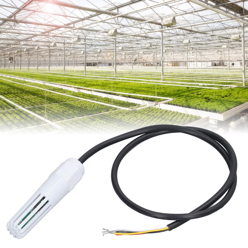 [Australia - AusPower] - Air Temperature and Humidity Sensor DC12 Transmitter 49 cm Supply Wire Temperature Humidity Transmitter for Modbus RTU Temperature Sensors 