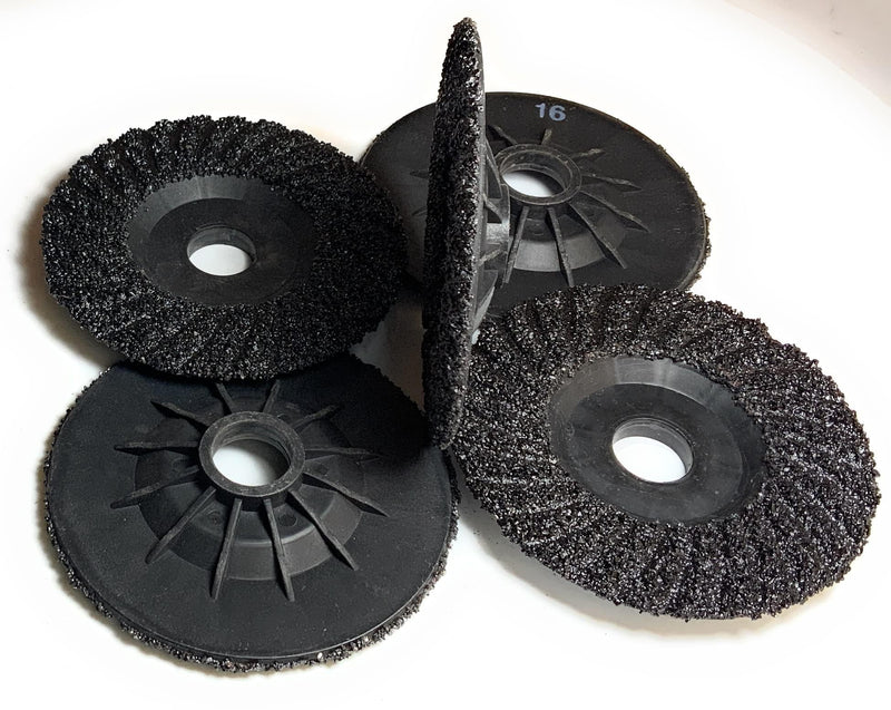 [Australia - AusPower] - SIGNI S/C Plastic Back Grinding Disc for Granite/Marble/Concrete and Glass(16 Grit, 4.5 inch) 5 Pack 16 Grit 