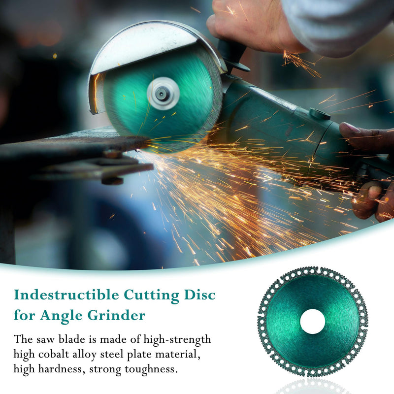 ‎10 Packs 4-1/2" Indestructible Disc for Grinder, Indestructible Grinder Disc for Angle Grinder 7/8" (Model 115/125), Fit Smooth Cutting, Chamfering, Grinding of All Materials (Green) Green 4.5 Inch 10.0