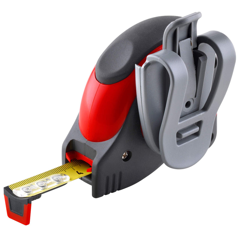 [Australia - AusPower] - SOLA Big T Tape Measure 5 m / 19 mm Extremely Robust Professional Tape Measure with Belt Clip Steel Tape Painted Yellow with mm Scale Accuracy Class I Roll Meter with Non-Slip End Hook Length 5 m / 19 