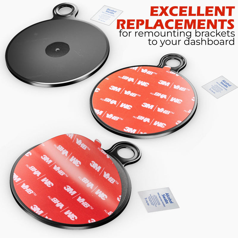 [Australia - AusPower] - Dashboard Pad Mounting Disk for Suction Cup - 3M Phone Car Mount Adhesive Replacement Pad - Ultra Sticky Adhesive Disc for Dash Cam, Fit for Garmin, Tomtom GPS & iOttie Car Mount - 75mm 3-Pack 
