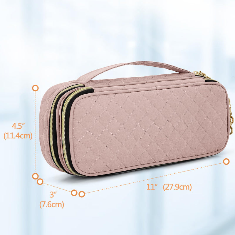 [Australia - AusPower] - Damero Double Layer Stethoscope Case Compatible with 3M Littmann/ADC/Omron Stethoscope, Stethoscope Carrying Case Travel Bag for Nurse Accessories, Misty Rose 