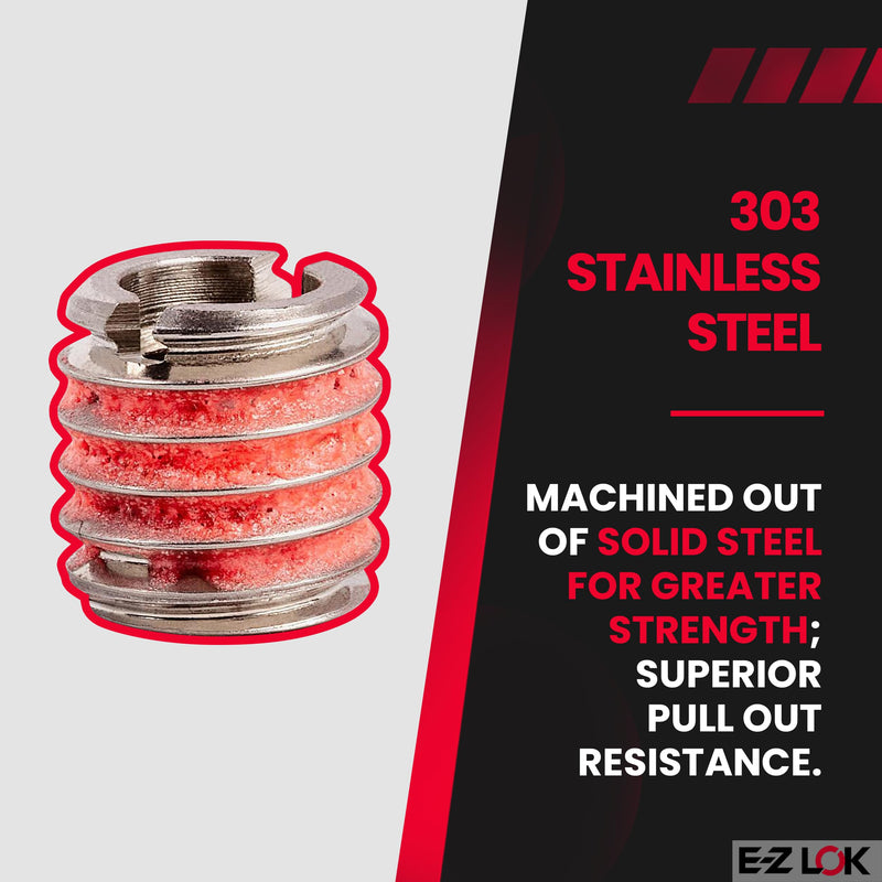 [Australia - AusPower] - E-Z LOK - 453-6 E-Z Lok Externally Threaded Insert, 303 Stainless Steel, M6-1.0 Internal Threads, M10x1.5 External Threads, 10.49mm Length, Made in US (Pack of 5) Pack of 5 M6-1.0 IT, M10x1.5 ET 