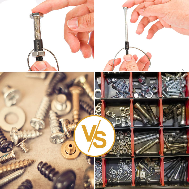 [Australia - AusPower] - Nut and Bolt Thread Checker 26 Male/Female Thread Gauges (14 SAE/Inch & 12 Metric) Nut and Bolt Thread Size Checker Thread Identifier Gauges for Quickly Identify and Verify 26 Gauges - 12 Metric & 14 Inch 