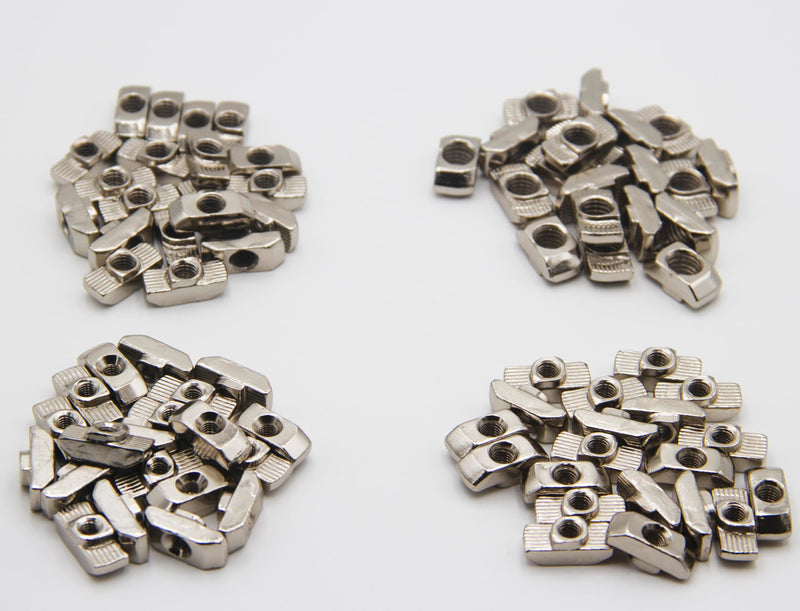 [Australia - AusPower] - 4040 Series Sliding T-Slot Nuts T-Nuts M4 M5 M6 M8 Boat Shape Hammer Head Fastener Threaded Inserts for Aluminum Profiles (4Sizes-80Pcs) 40S-M4M5M6M8 
