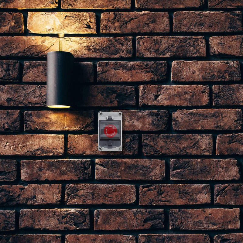 [Australia - AusPower] - SOLUSTRE Waterproof switch box with emergency stop button and control button for outdoor use, multifunctional push button for emergency stop and start, easy installation, robust materials 