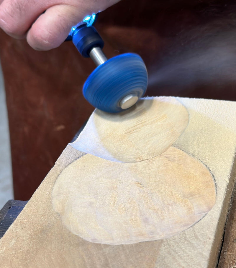 Kutzall Extreme Contour Wheel, 2 Inch (50.8 mm) Diameter x 3/8 Inch (9.5 mm) Bore, Coarse - Wood Carving Die Grinder Accessory for Milwaukee, DeWalt, Bosch. Adapter Included. Abrasive Tungsen Carbide 2"