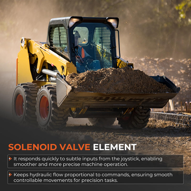 [Australia - AusPower] - Hydraulic Solenoid Valve Element Compatible With Bobcat Skid Steer Loader 863 864 873 883 963 751 753 763 773 T200 T250 T300 T320, Replace# 6667687 6675559 6665004 