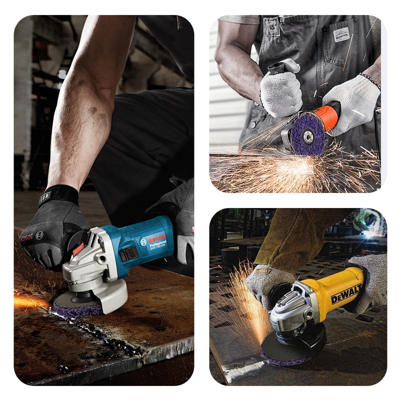 [Australia - AusPower] - Pack of 2 Wheel Hub Grinder, CSD Disc, 125 mm, Biscuit, Sanding Discs for Angle Grinder Discs, Grinding Disc, Angle Grinder, 125 Discs, Purple 