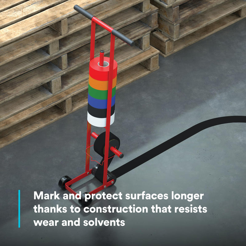 3M Vinyl Tape 471, 2 in x 36 yd, Black, 1 Roll, Paint Alternative for Floor Marking, Social Distancing, Color Coding, Safety Marking