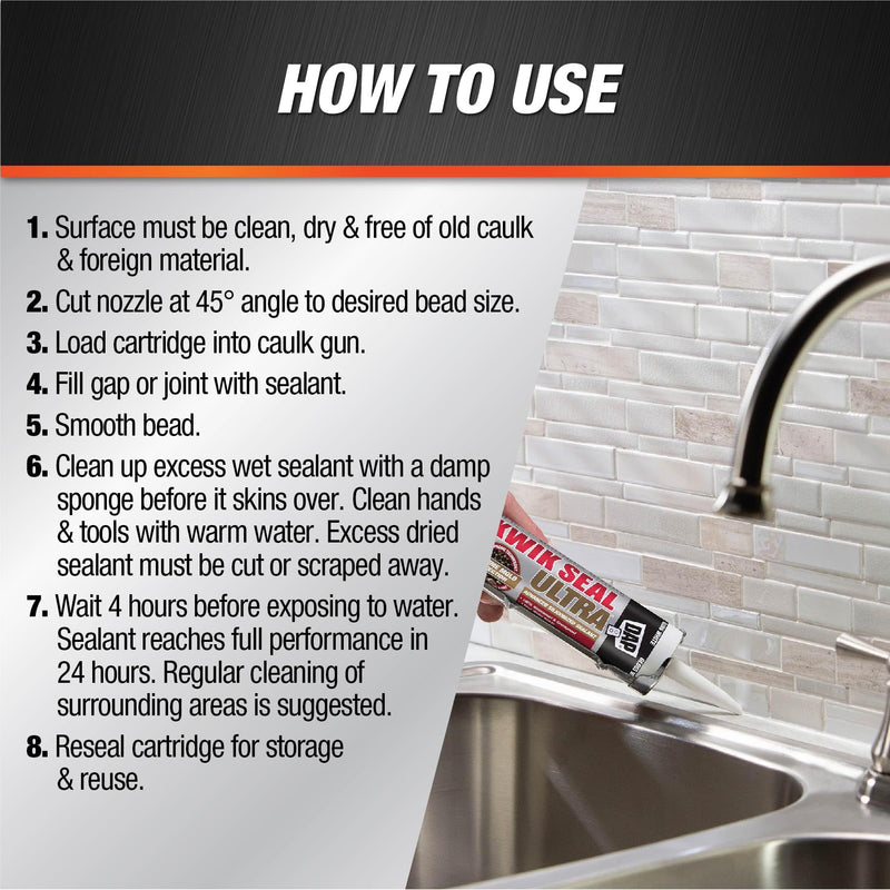 [Australia - AusPower] - Ultra Advanced Kitchen and Bath Siliconized Sealant, Biscuit, 10.1 Oz (7079818899) 10.1 oz. 
