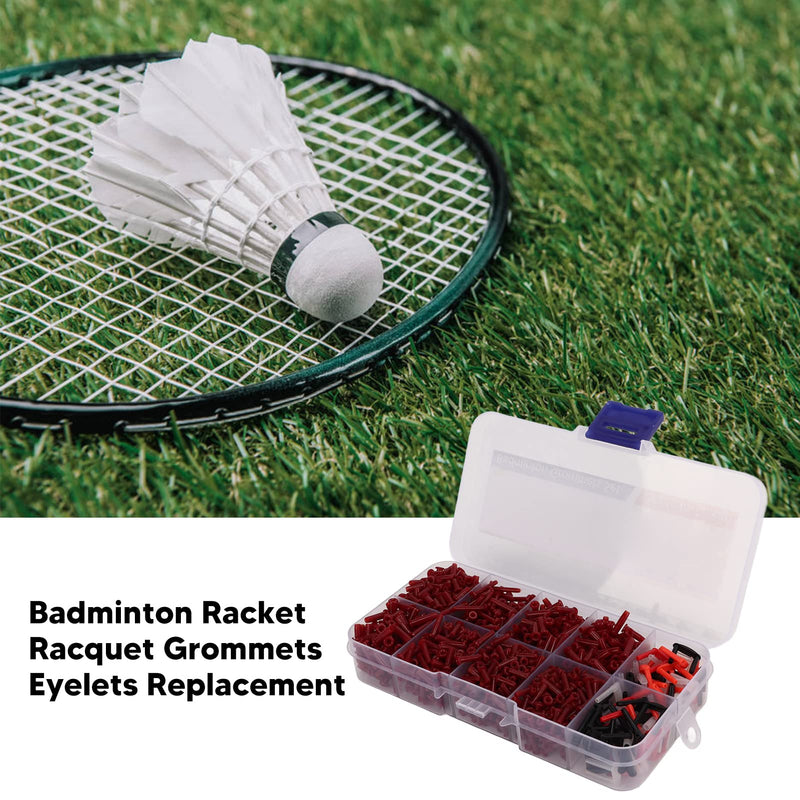 Topyond 1500Pcs Badminton Grommets, Universal Badminton Racket Racquet Grommets, Assortment Kit for Single and Double String, Badminton String Protector Set, Badminton Equipment
