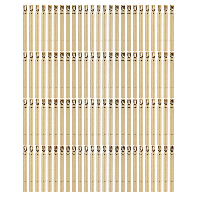 [Australia - AusPower] - FILFEEL R125-4S 100Pcs Spring Test Probe Sleeve, 2.4mm Probe Sleeve Drilling Size, Brass Testing Pin Spring Probe Set for P125 Series Pin 