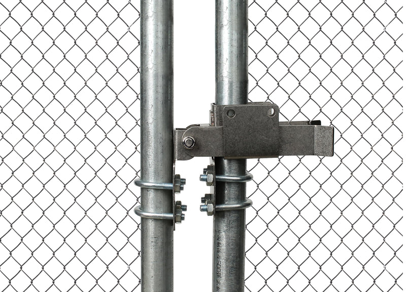 Chain Link Residential Strong Arm Double Gate Latch,Use This Double Gate Latch Where 2 Gates Swing Together.The Minimum Distance Between Doors is 2 ",Chain Latch for 1-1/4" Gate Frames Pipe Sizes.