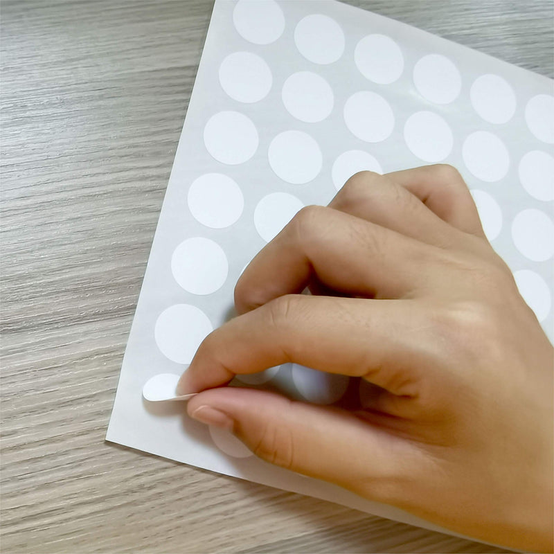 PARLAIM 1050 PCS 3/4 Inch White Circle Stickers, 15 Sheets, 0.75" Round Color Coding Dot Sticker Labels 0.75 inch