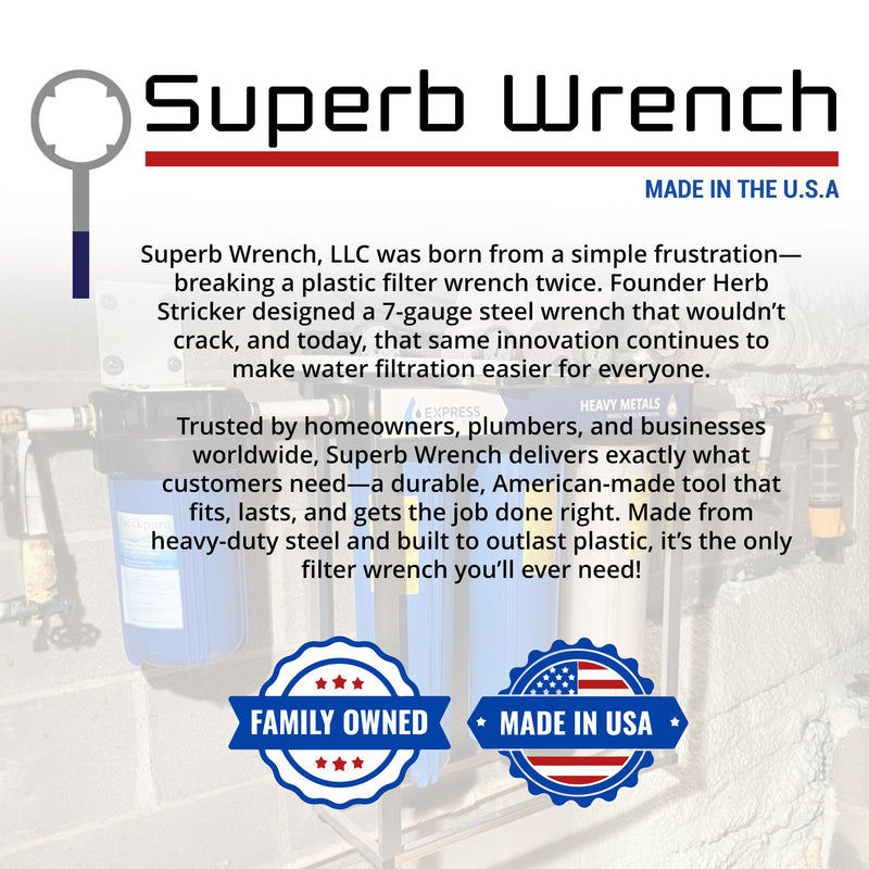Superb Wrench SPBW-11 Heavy Duty Metal Water Filter Wrench (3.69 inch Inside Diameter)
