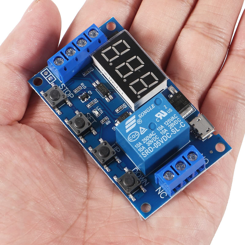 ACEIRMC DC 6-30V Timer Relay Programmable Delay Relay Module Cycle Timer with LCD Display / 5V Micro USB, Smart Home Controller (10pcs) 10pcs