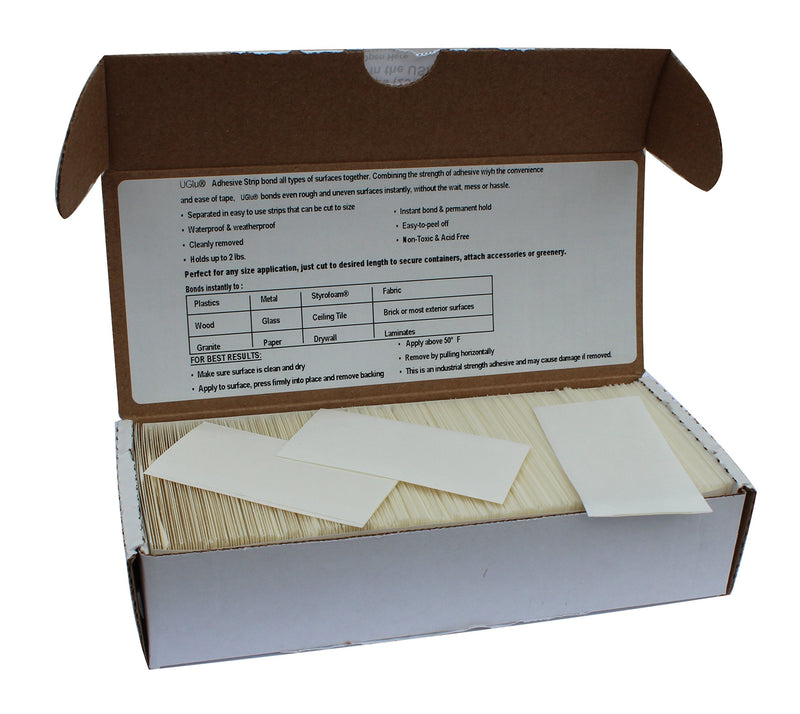Pro Tapes U-Gl Uglu U 1" X 3" Adhesive Adheisive Strip, Clear, UGLU900