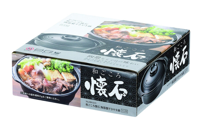 Pearl Metal HB-5215 Sukiyaki Pot, Ceramic Wagokoro Kaiseki 0.9 Quarts D. Drafting pot