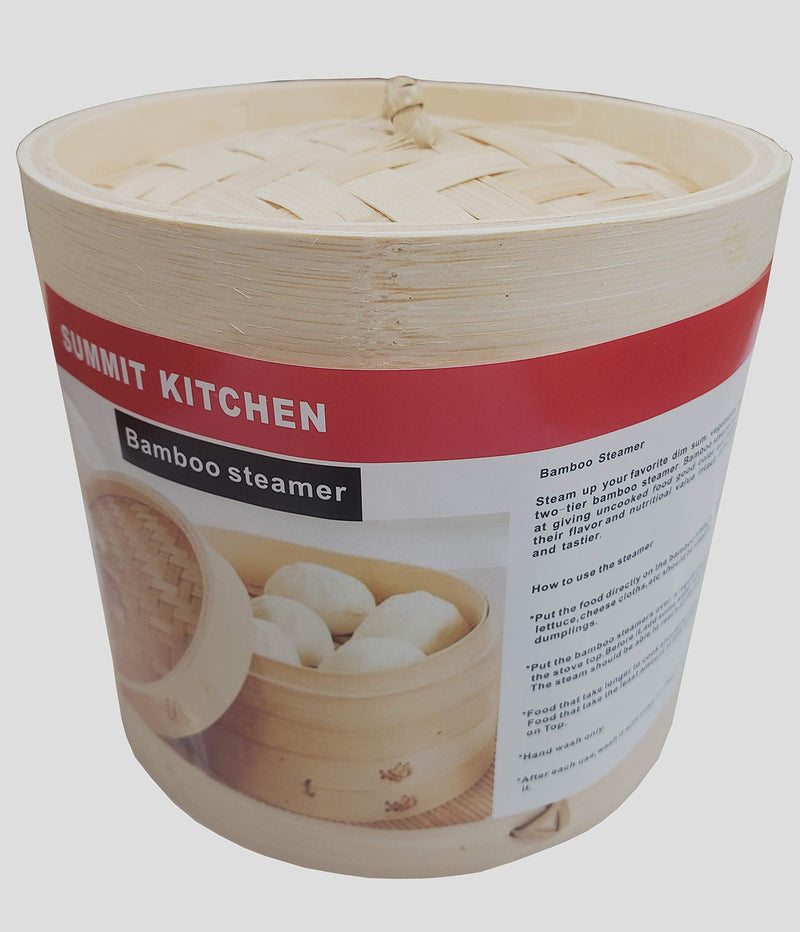 8" Bamboo Steamer Set Sunrise Kitchen Supply