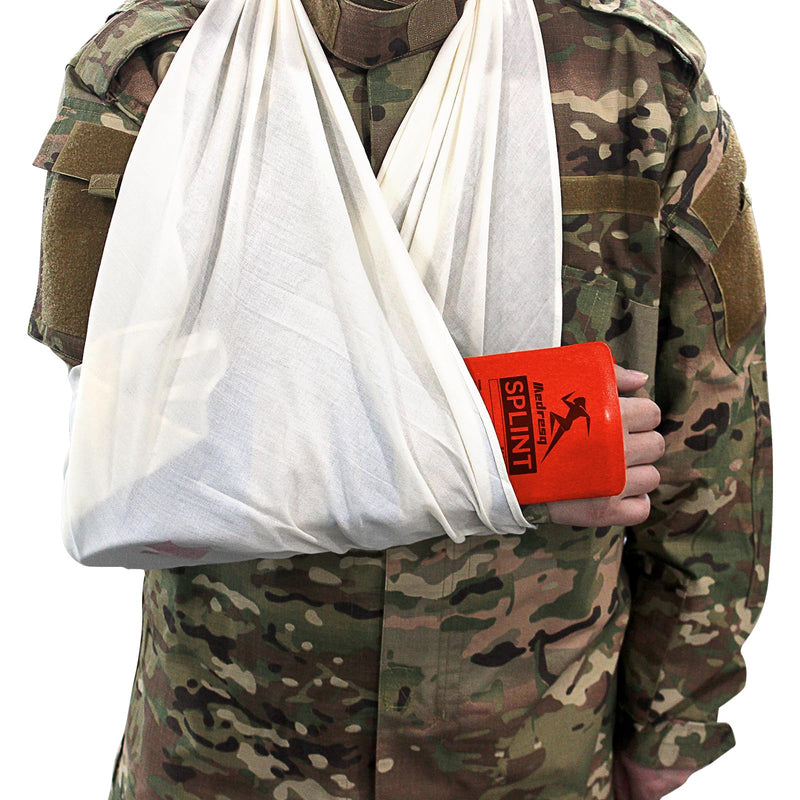 [Australia - AusPower] - First Aid Splint Kit, Lightweight Reusable Splint for Supporting Arm and Leg Fracture Treatment During Trauma Emergencies (Red) Red 