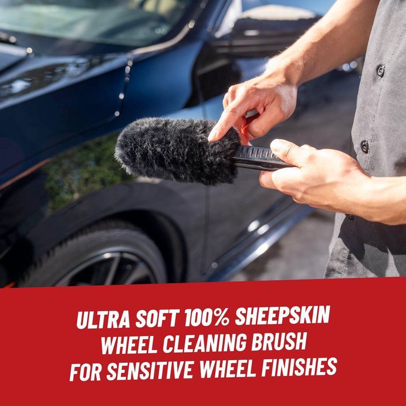 [Australia - AusPower] - Chemical Guys Gerbil Wheel and Rim Brush, Safe for Exhaust, Tires, Rims, Engine Bays, & More, 2 Pack 
