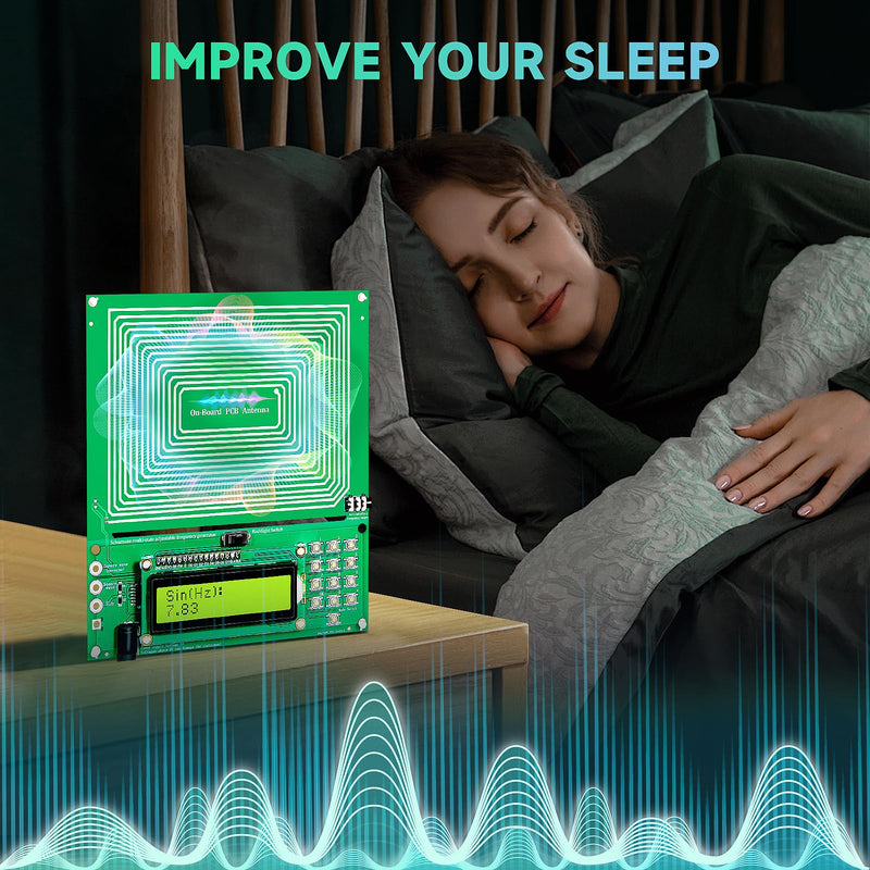 7.83Hz Nature Sleep Aid & Healing Frequency Device | Adjustable Schumann Resonance Generator (0.01Hz-200KHz) for Stress Relief, Relaxation, Meditation, Yoga | USB Powered