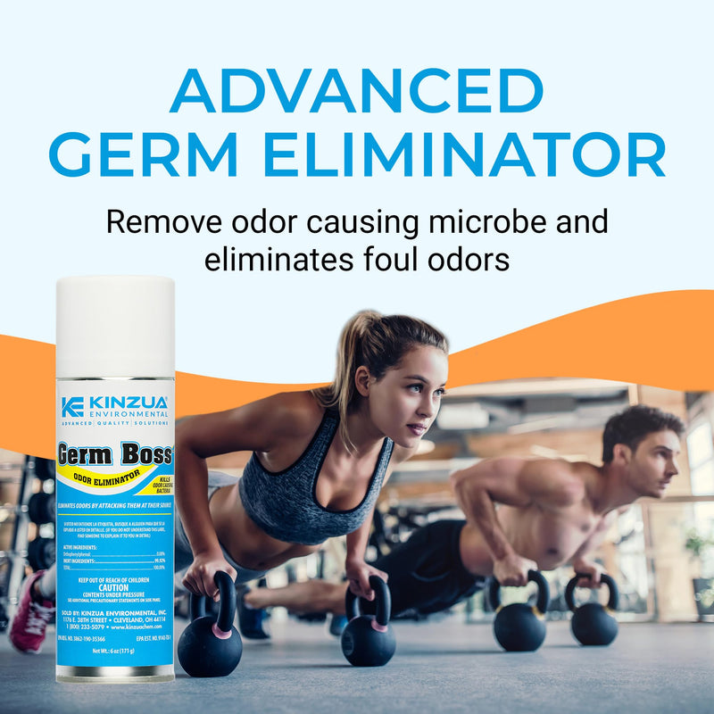 [Australia - AusPower] - Kinzua Environmental Germ Boss Strong Odor Eliminator, Fast-Acting Cleaning & Deodorizing Fogger, Mold Bomb Fogger for Smell Control with Fresh Scent, Covers Up to 1,000 cu ft, 6 oz 6 Ounce (Pack of 1) 