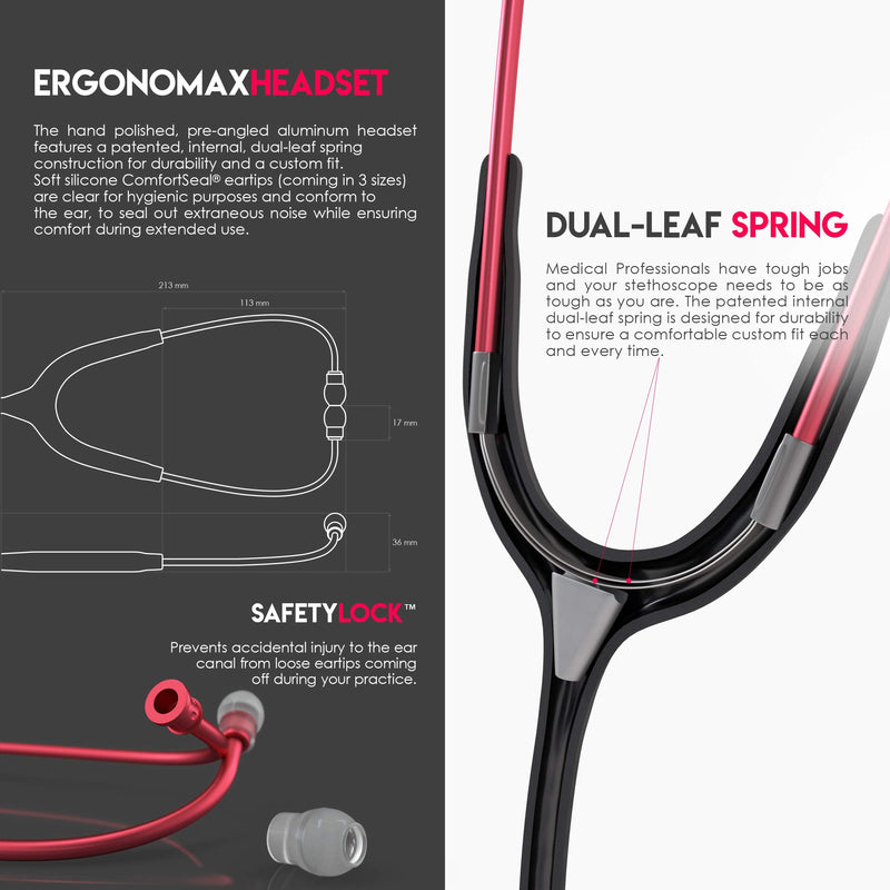 [Australia - AusPower] - MDF Instruments Acoustica Lightweight Stethoscope for Doctors, Nurses, Students + MDF LUMiNiX Illuminator Medical Professional Diagnostic Penlight 