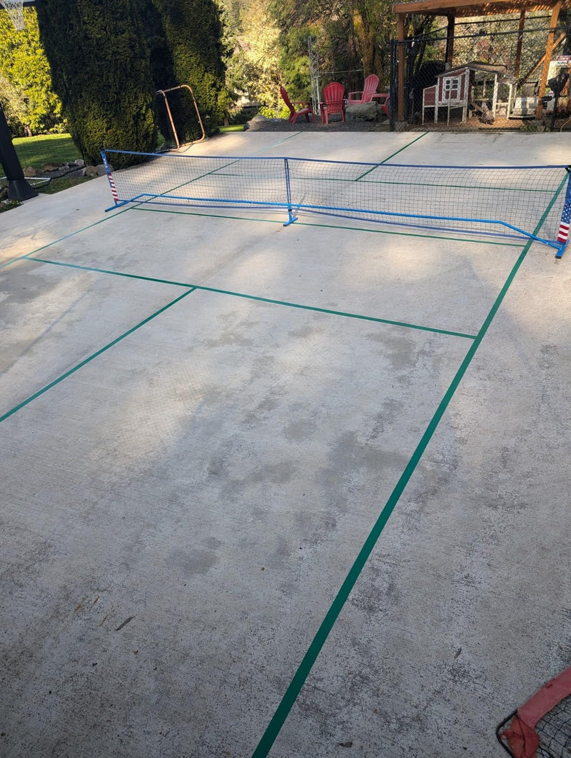 200 Feet Outdoor Pickleball Court Court Tape, Extra Thick Outdoor Sport Court Tape, Make Your Own Pickleball Court, 2 inches Thick Tape, Extra Adhesive, Duct-Tape-Thickness, Durable Green