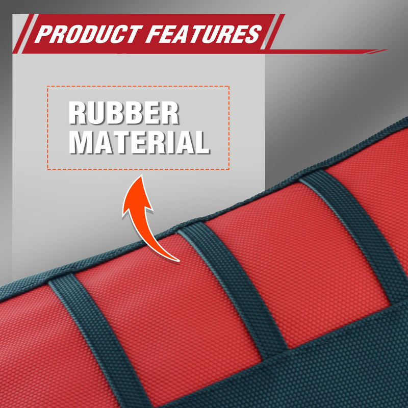 Gripper Rubber Dirt Bike Seat Cover - Universal Soft Seat Cover for Most Dirt Bike Motorcycle Red Black-Red