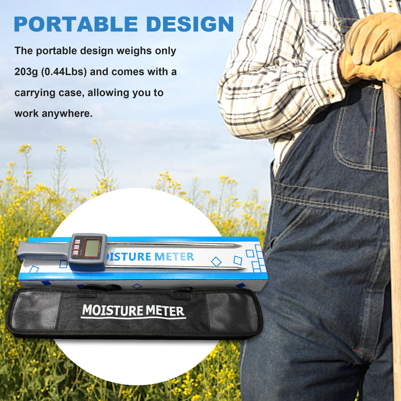 [Australia - AusPower] - Portable Hay Moisture Meter for Alfalfa, Leymus Chinensis, Orchard Grass, Pennisetum Gydridum, Guinea Grass, Clover, Soapwort, Wheat Straw and other Hays For Hay 