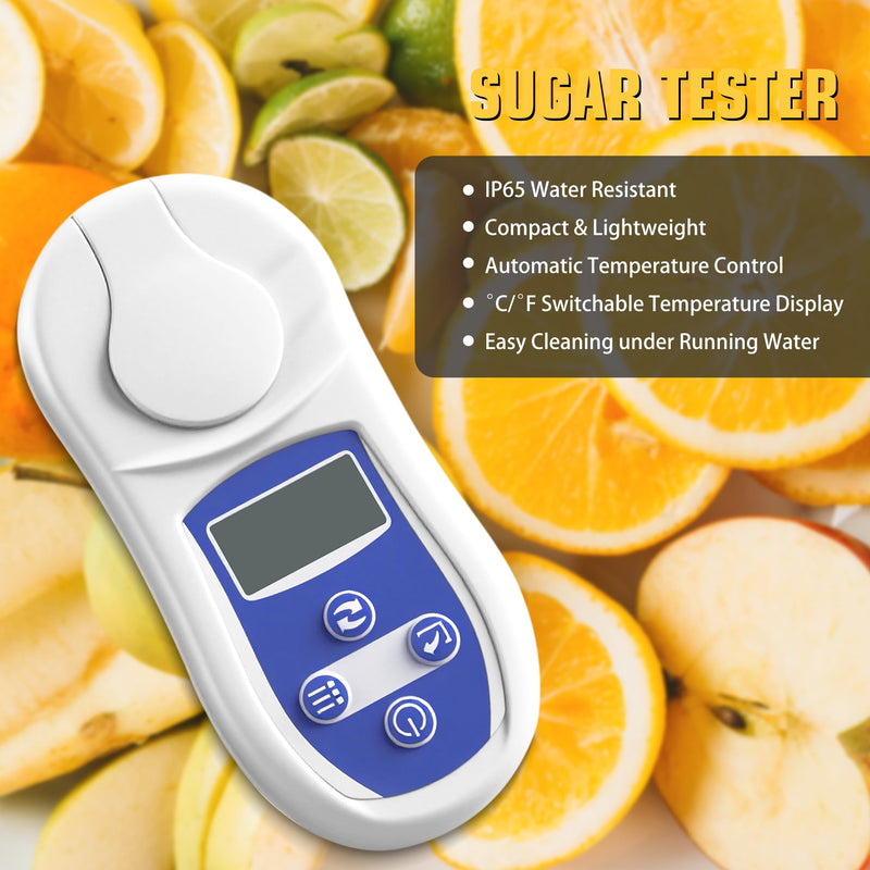 [Australia - AusPower] - 0-53% Brix Refractometer Digital Sugar Content Tester with ATC Refractometer to Measure Brix & Refractive Index Waterproof Sugar Refractometer for Cutting Fluid, Canned Food (Model AMR150) Brix & Cutting Fluid Refractometer 