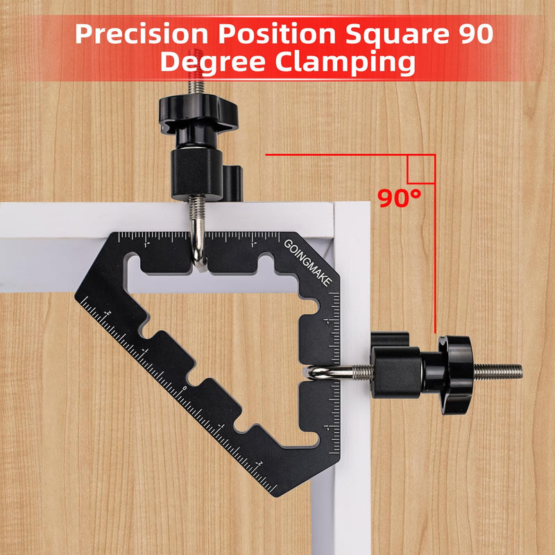 GOINGMAKE Corner Clamps for Woodworking Tools 45 and 90 Degree Clamps Aluminum Alloy Positioning Squares Right Angle Clamps Clamping Squares for Picture Frame Box Cabinets Drawers