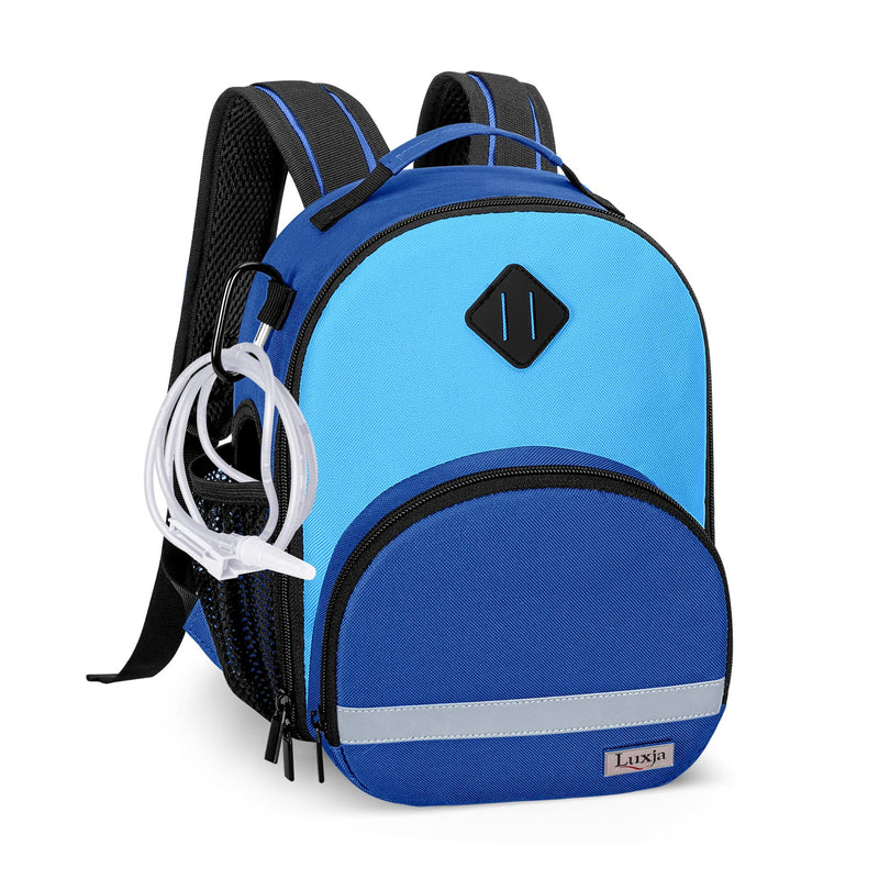 [Australia - AusPower] - LUXJA Feeding Tube Backpack for G Tube, J Tube and GJ Tube, Feeding Pump Backpack Fits 500ml Feeding Bag and Enteral Feeding Pump (Compatible with EnteraLite Infinity and Kangaroo Joey), Blue 