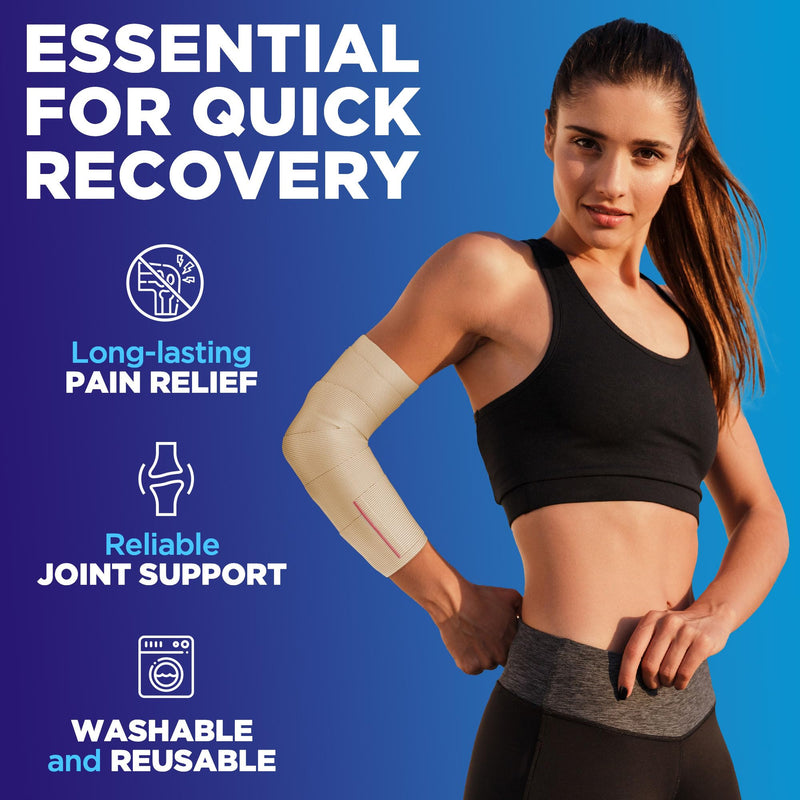 [Australia - AusPower] - Premium Elastic Bandage Wrap - 3” (2pk) - Strong Compression - Self-Closing Reusable Bandages for Legs and Arms - Wrist, Elbow, Foot, Knee Wrap 2 Pack Elastic 3in 