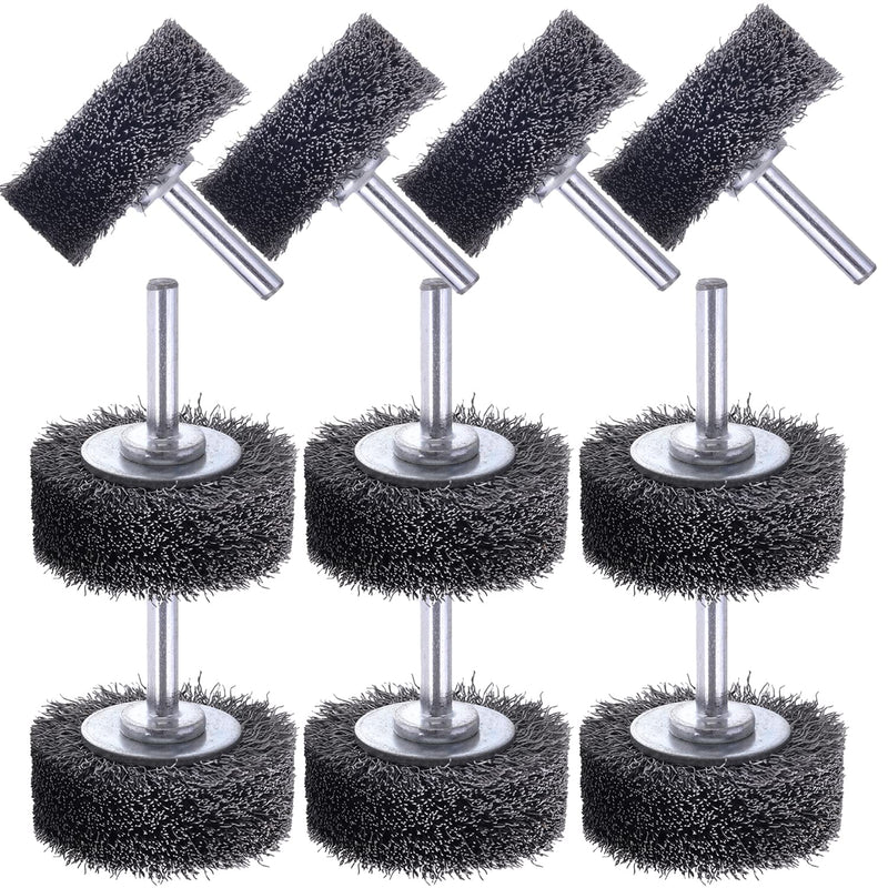 10 Pack Wire Wheel Brush Wire Wheel Brush for Drill Attachment, Rocaris 2 Inch Heavy Duty Wire Brushes Removal Paint Rust & Corrosion, 0.0118" Carbon Steel Wire, 1/4in Shank, 20000RPM 10