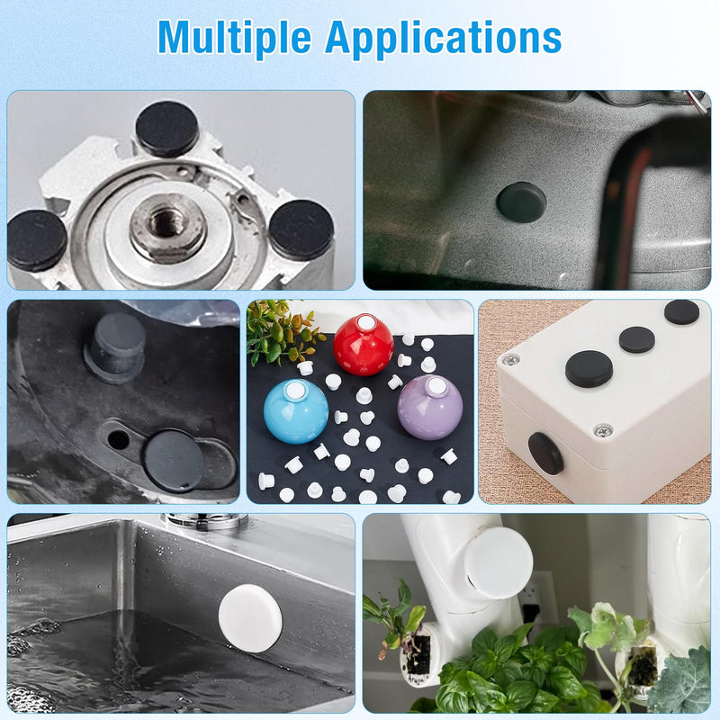 [Australia - AusPower] - 6 Pcs 31.3 mm Silicone Rubber Plug for 30.3-31.3 mm/ 1-3/16-1/1/4 in Round Holes, Waterproof T Type Rubber Stoppers, Soft Flexible Snap-On Seal Plugs Tube Pipe End Cover Caps Insert, White 31.3mm(1-3/16") 