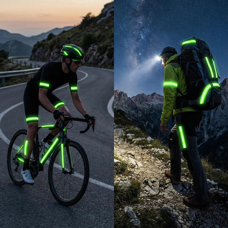 Reflective Tape Strip Sew On 2'' x 33ft High Visibility Fluorescent Tape with 2 cm Width Silver Reflective Ribbon Safety Warning Webbing for Raincoats, Clothing, Bags, Cycling (Fluorescent Green)