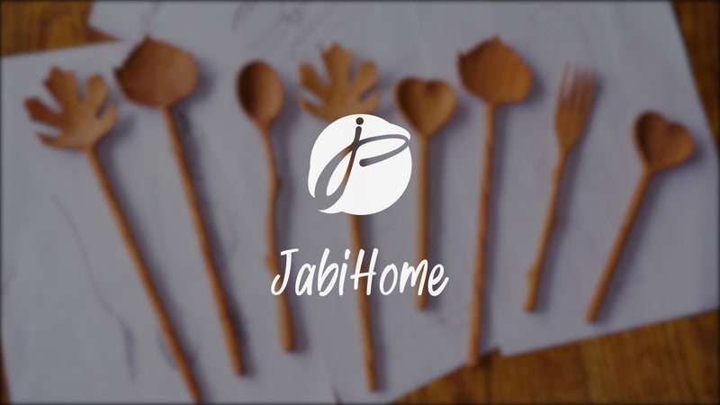 JABIHOME 4 Wooden Spoons and Forks Set, Thanksgiving Gifts for Women