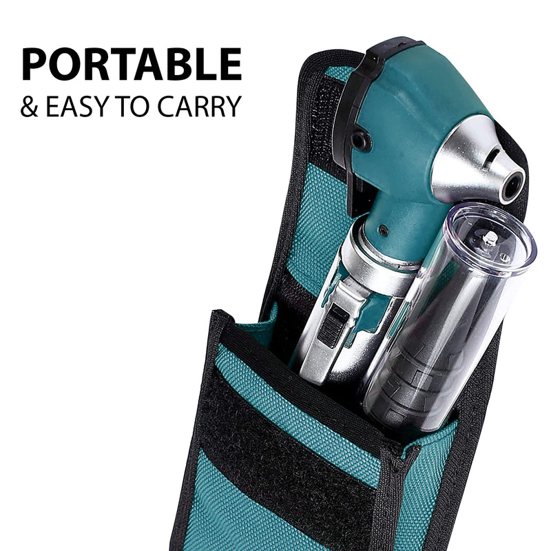 [Australia - AusPower] - SURGICAL ONLINE Fiber Optic Mini Otoscope Rainbow Many Colors - Pocket Otoscope with Case ENT Diagnostic Set w/Extra Bulb Included (Teal) 